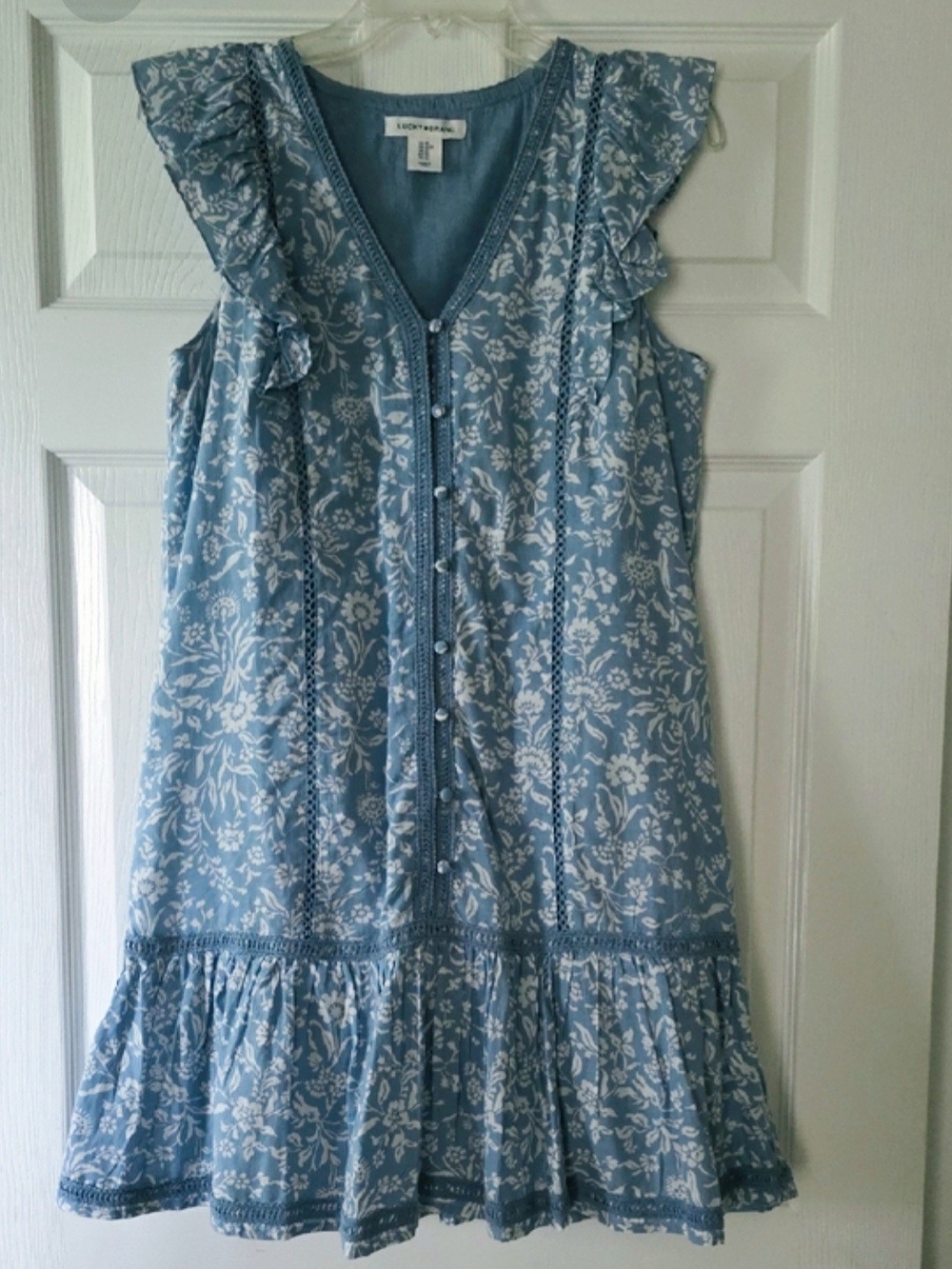 Lucky Brand Blue and White Floral Mini Dress